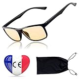 gafas filtro pantalla ordenador ✅ SU NUEVO ALIADO EN EL DIA A DIA: Los lentes Premium de estas gafas para jugadores hacen descansar sus ojos y mejoran los contrastes. Resultado: la pantalla es mucho más fácil de leer mejorando la concentración. Gaming, PC, ordenadores, Smartphones, Teléfonos, Tabletas,... Ya no querrá dejar de usarlos nunca.
