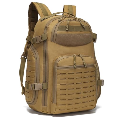Mochila Para Acampamento Masculina Bolsa Militar 30l Reforçada Impermeável Tática (Bege)