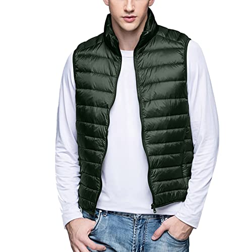 Piumino Senza Maniche Uomo Leggera Caldo Gilet Invernale Smanicato Cappotto