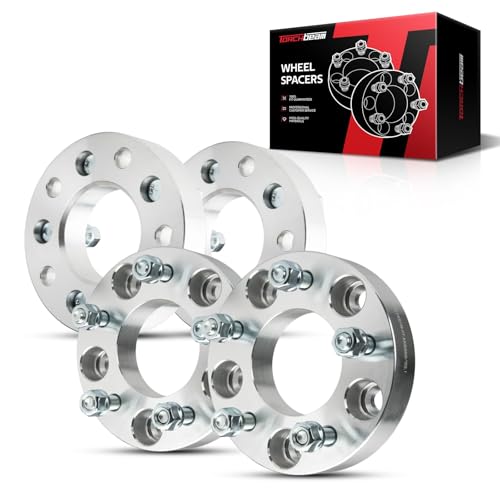 Torchbeam 4Pcs 5x5 to 5x4.75 Wheel Spacers 5x127 to 5x120.65, M12x1.5 Wheel Stud, 1.25