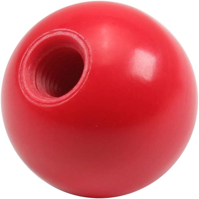 Bettomshin 2Pcs Thermoset Ball Knob M10 Female Thread Machine Handle 35mm Diameter Smooth Rim