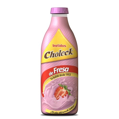 Choleck - Batido Choleck de Fresa, Bebida Láctea Nutritiva, Sabor a Fresa, Enriquecido con Calcio y Vitamina D, Ideal para Toda la Familia, 1 L
