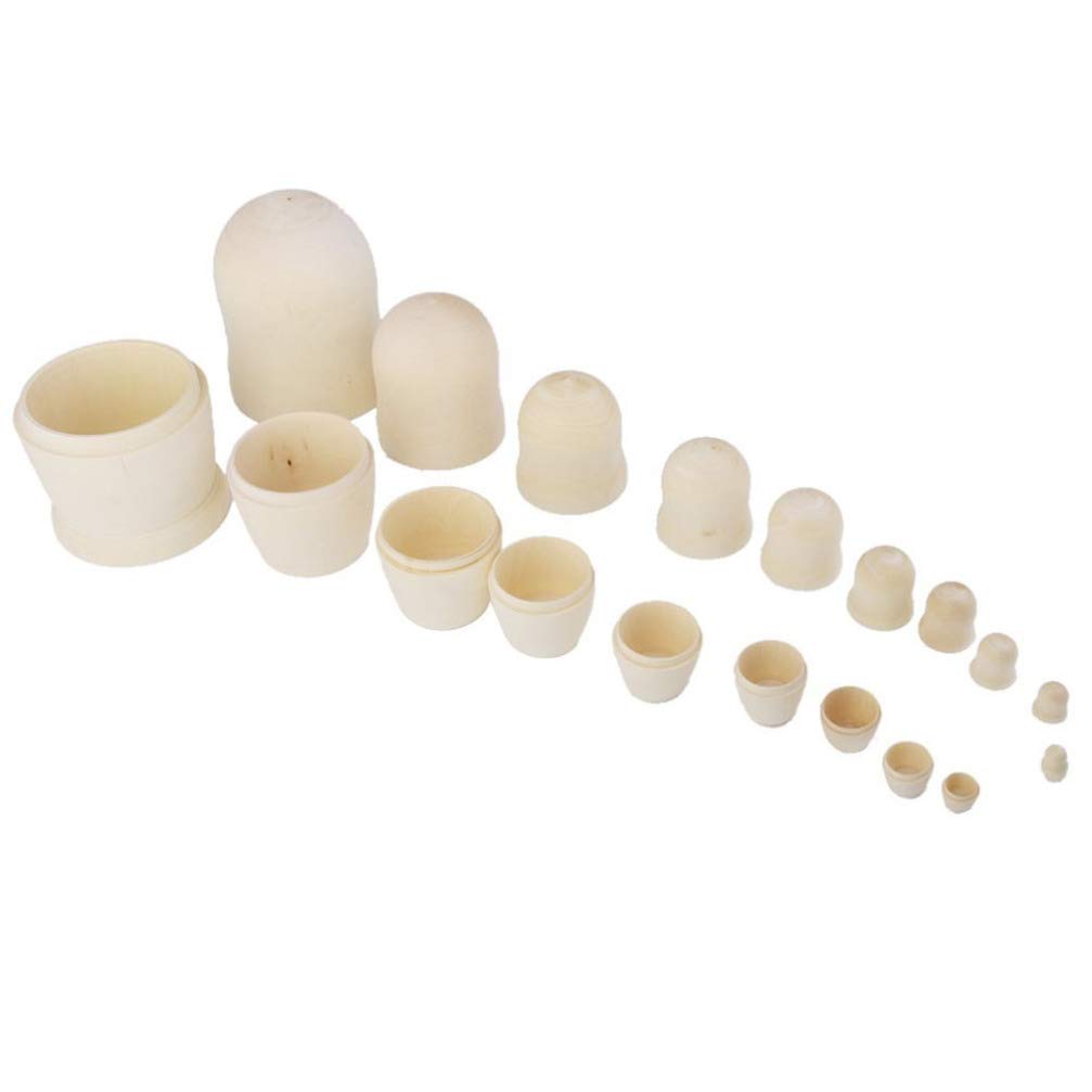 Gadpiparty Lot de 10 poupées de nidification vides faites à la main en bois russie poupées de nidification DIY artisanat matriochka