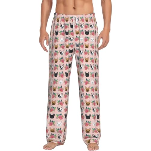 Pantalon de pyjama homme bouledogue français en coton doux