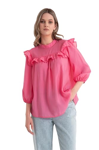 Hiccup Round Neck Loose Blouse