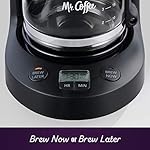 Mr. Coffee 5-Cup Programmable Coffee Maker, 25 oz. Mini Brew, Brew Now or Later, with Water Filtration and Nylon Reusable Filter, Black - Image 5