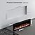 50" Electric Fireplace Recessed and Wall Mounted, 750/1500W Ultra-Thin Linear Fireplace Heater with Remote Control, 12 Adjustable Flame Color & Speed & Brightness, Timer, Low Noise, Touch Screen