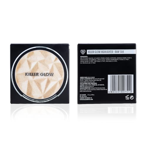 Image of PAC Killer Glow Powder Highlighter Raw Silk | Micro Pearls | Champagne Gold Luminous HD Shine