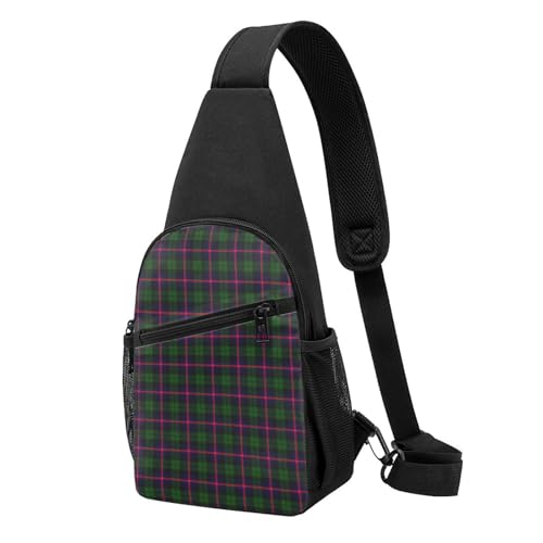 Crossbody Sling Backpack Urquhart Modern Tartan Shoulder Chest Bag Daypack for Traveling Sport