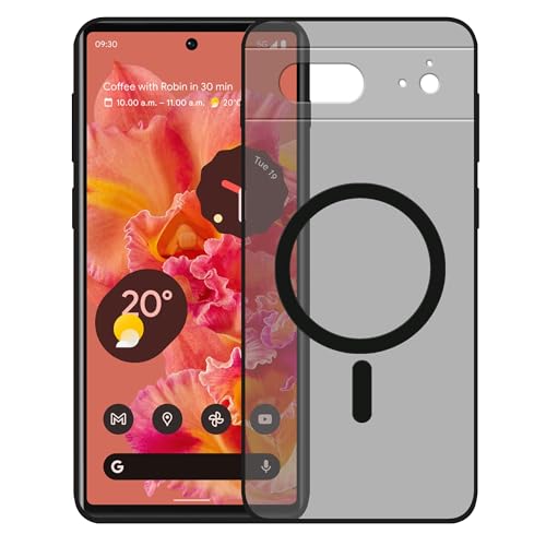 Image of amazon basics Luxury Paper Thin Case Cover for Google Pixel 6A | Matte Finish | Compatible with magsafe | (Black, Google Pixel 6A)