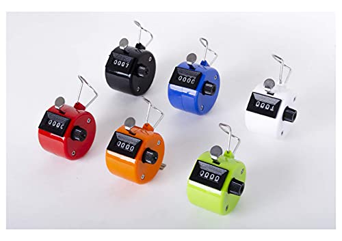 White Deer Hand Tally Counter 4 Digit Number Dual Clicker Golf Handy Convenient 6 Pack