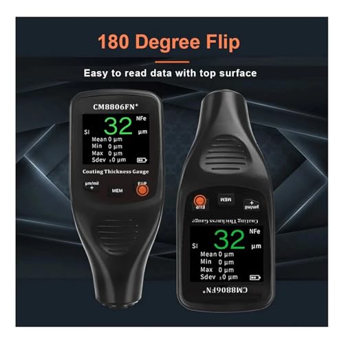 Thickness Gauge 2Pcs CM8806FNPaint Thickness Gauge Color FILP OLED Display Car Coating Meter Fe/NFe 0-1250μm Automotive Film Mil Check miniatura 5