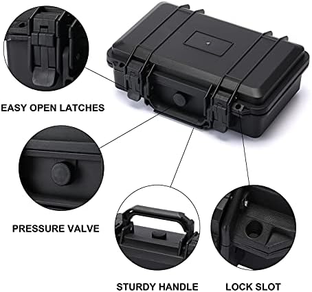 CASOMAN 11.5-Inch Water-proof & Explosion-Proof Box, with Cush- Proof Sponge, IP67 Water Proof Grade, Customizable Foam