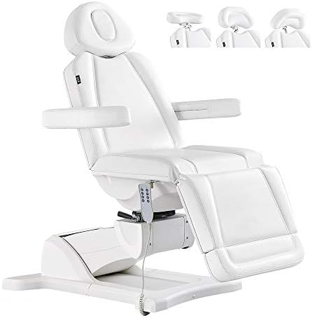 BEAUTY FULL ELECTRICAL 4 MOTOR PODIATRY CHAIR FACIAL MASSAGE DENTAL AESTHETIC RECLINING CHAIR ALL PURPOSE BED - PAVO -WHITE