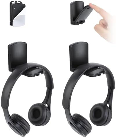 aceyoon 2 Pièces Support Casque Pliable Bureau Réglable Crochet A...