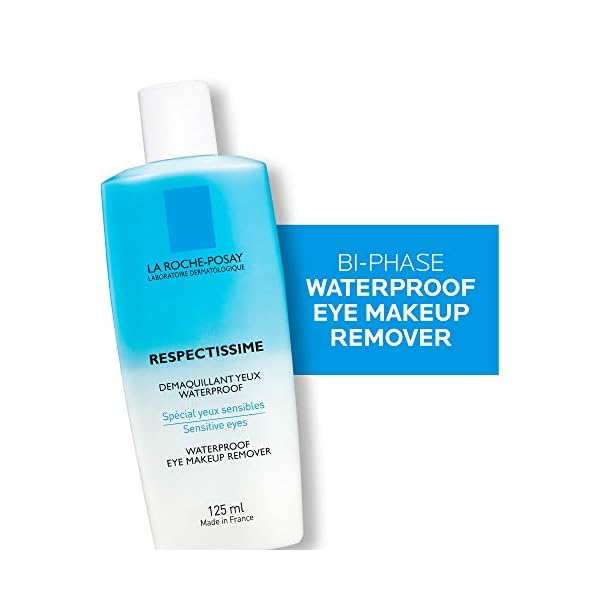 La Roche-Posay Respectissime Waterproof Eye Makeup Remover, Won't Irritate Sensitive Skin-Fragrance Free, 4.2 Fl Oz (Pack of 1)