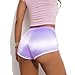 Women Summer Fashion Booty Shorts Sexy High Cut Dance Underwear Shorts Purple XL