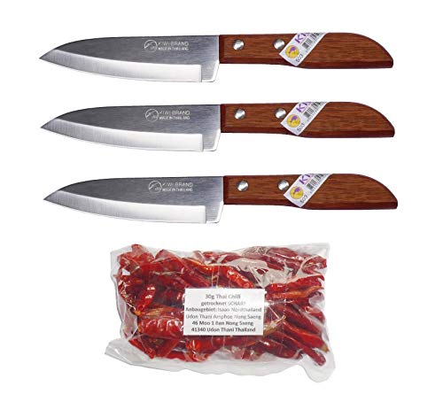 kiwiandkomkom Kiwi #503 Lot de 3 couteaux de cuisine thaïlandais 30 g Cover