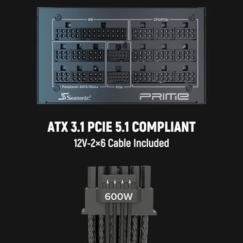 Image of SeaSonic PRIME-TX-1600-ATX30 6W 125W 80 Plus Titanium Power Supply