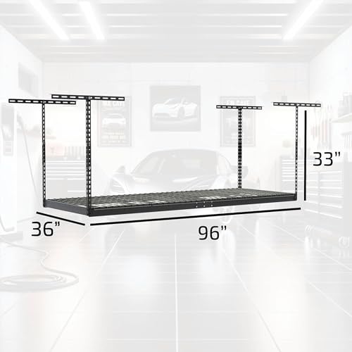 Monsterrax Storage Solutions MR-3X8-H PACK 18 - MAIN Monsterrax Overhead Garage Storage Racks 3X8’ Ceiling Mounted Shelving thumb #4