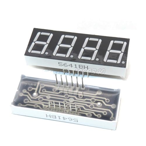 Generic 5pcs Digital Tube Segment Common Anode Red 4 Bit Digital Tube 0.56 inch 12 Needles Red LED Display HS410561K-32 Digital Tube