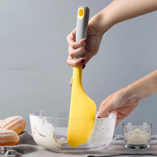 Image of Silicone Spatula - Nonstick, Heat Resistant Cooking & Baking Flipper for Pancakes, Omelettes, Pizza, Steak, Dosa - Ideal for Griddle Pans, Cookware and Fish Turner (Omelette Spatula)