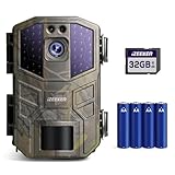 iZEEKER Cámara de Caza, 4K 30fps 48MP Cámara Fototrampeo Caza, 0.1s Tiempo Activación IP66 Impermeable 2s PIR Intervalo para Observación de Vida Silvestre con Tarjeta SD 32GB y 4 Pilas AA