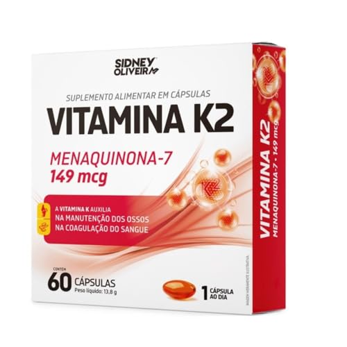Vitamina K2 Menaquinona 149mcg Sidney Oliveira 60 Cáps