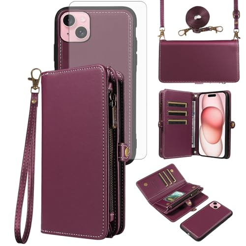 Coque iPhone 15 Asuwish Violet Foncé Protection Fine Smartphone