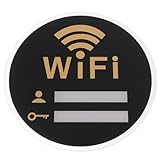 NOLITOY Recordatorio de Contraseña Wifi en Letrero Acrílico Adhesivo para Decoración de Baños y Hoteles 15X15 CM