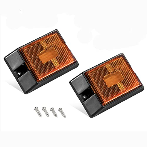 CZC AUTO LED Amber Side Marker Lights Sealed Submersible LED Clearance Reflector Lamps Waterproof...