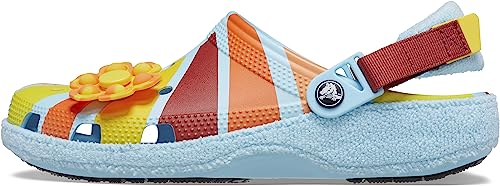 Image of Crocs Zen Garden Sensory Classic Slip Resistant Adjustable Terry Cloth Clog Arctic /Multi Men's 4, Women's 6 Medium