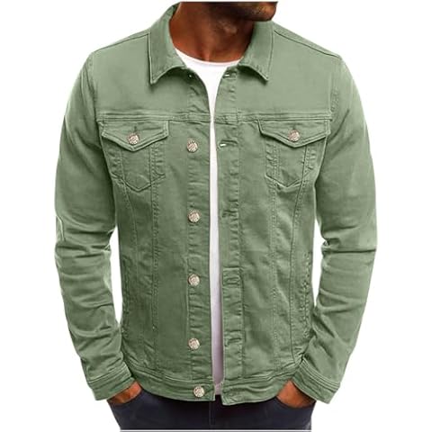 Men's Lightweight Denim Casual Jacket Cover