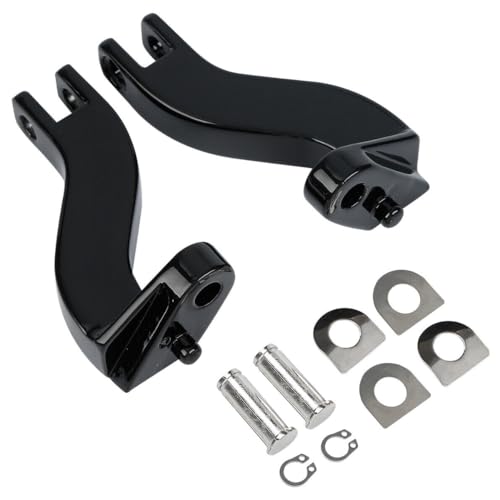 XIOUMAAN Passenger Rear Foot Peg Mounting Kits Fits -(Black) -(Iron)