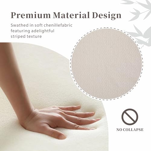 Sillón moderno boneless beige chenille cómodo miniatura 4