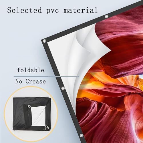 Pantalla de proyector plegable 200 pulgadas 4:3 HD portátil miniatura 5