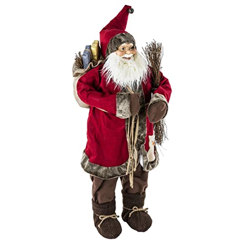Atmosphera - Stehender traditioneller weihnachtsmann - Dekoration, 120...