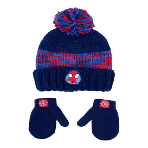 Spider-Man Spiderman Toddler Chunky Knit Beanie and Mitten, 2-Piece Set2