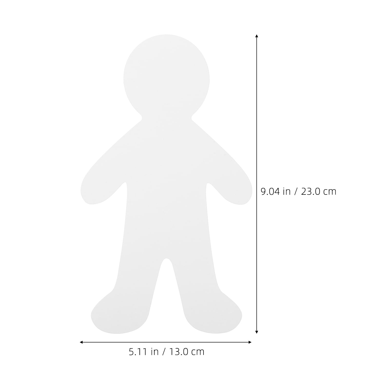 20 muñecos de papel blanco para pintar, figuras humanas de cartón para manualidades, niños, niñas, guardería, decoración escolar