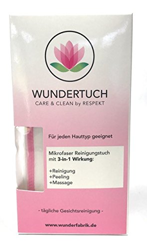 Preisvergleich Produktbild Wundertuch Clean & Care, sanftes Mikrofasertuch zur Gesichtsreinigung, hygienisches Kosmetiktuch, abschminken nur mit Wasser, Mikrofasern Abschminktücher, antibakteriell verpackt (rosa)