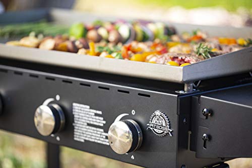 PIT BOSS PB757GS Cast Iron Gas Griddle, Black