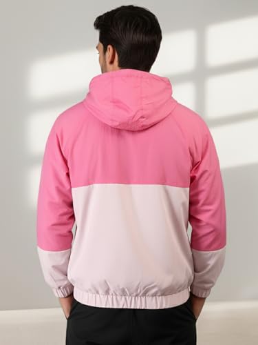 Image of CHKOKKO Sunscreen Jacket for Men Windcheater Hooded Zipper Sports Jacket | UV Protection | Sun Protective | Lightweight Water Resistant | Riding Biker | Outdoor Travel Gym Running