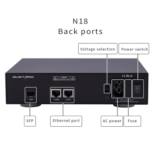 Image of Gustard N18 HiFi Audio Network Switch, 1*SFP Input, 2*LAN 10 /100 /1000M Ethernet Interface, High Performance Home Audio Network Switch for HiFi Audio Streaming(Black)
