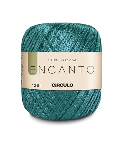 Image of CIRCULO Encanto Yarn 100% Viscose - Luxury & Shine - Light Worsted Weight Yarn - 140 yds, 3.52 oz - Color 5556 - Tiffany