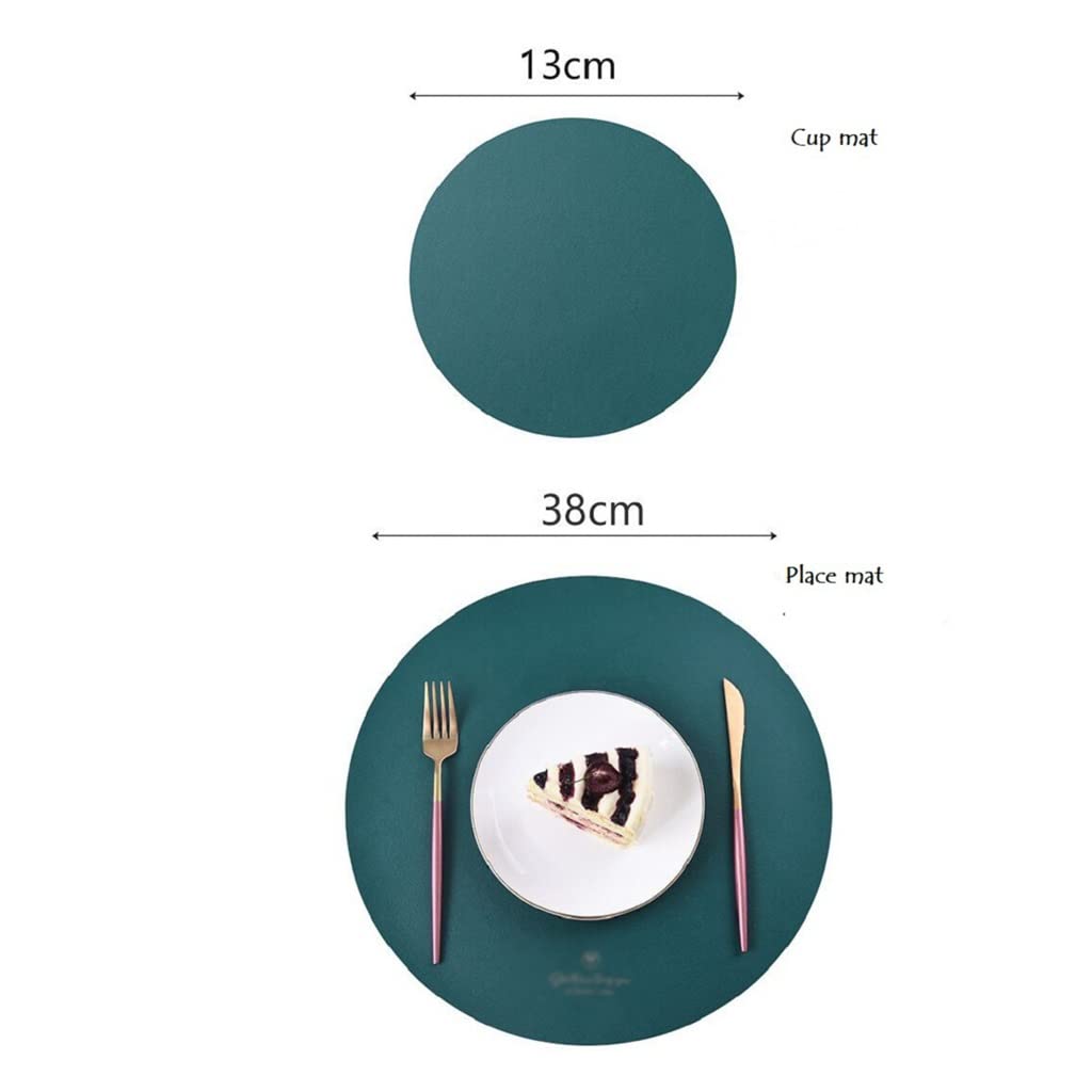 Napperon Rond pour Tapis de Table de Restaurant sous-Verre Maison Cuisine Bol Plaque Coussin d'isolation Thermique (B 38cm)