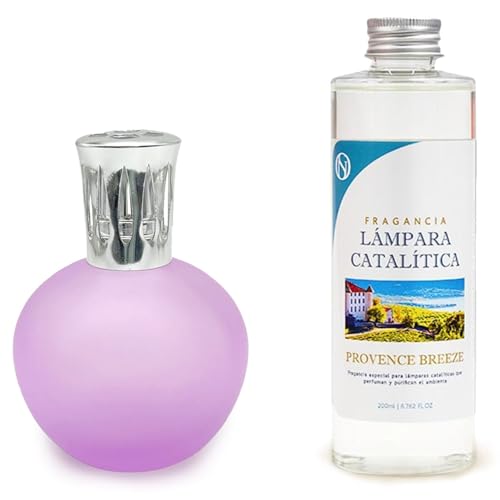 M MAMA MANUELA Pack Ahorro Lámpara Catalítica Fucsia Mate + Fragancia Provence Breeze 200ml. Elimina Malos olores e impurezas, perfuma y Limpia