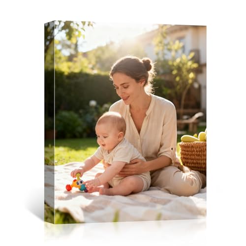 Canvas Prints With Your Photos American-Designed And Manufactured Personalized Canvas Prints Premium Fade-Resistant Wall Art Custom Home Decor Paintings In Multiple Sizes Holiday Commemorative Gift Prints (8'L x 10'W)