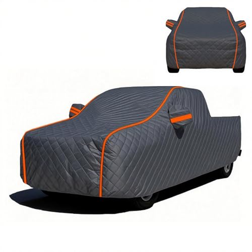 【Adatto per pick-up】Questo telo copriauto antigrandine non è solo resistente, ma anche pratico! È dotato di strisce riflettenti esterne ed è facile da installare, rimuovere e riporre. È inoltre resistente ai graffi, impermeabile e termoisolante, il che lo rende perfetto per l'uso quotidiano.