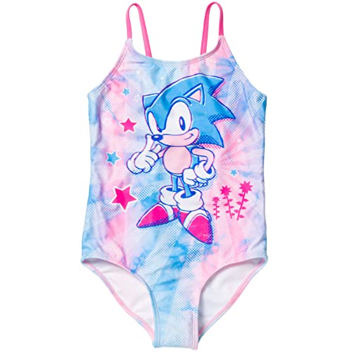SEGA Sonic The Hedgehog Girls One Piece Bathing Suit Little Kid to Big Kid