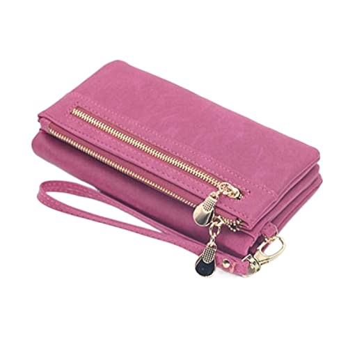Leather long wallet with zipper coin purse large-capacity wallet card case Ladies wallet coin purse card wallet & card cases